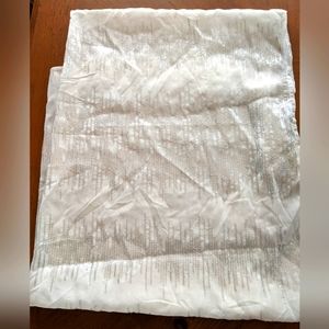 Silver Beaded Evening Scarf